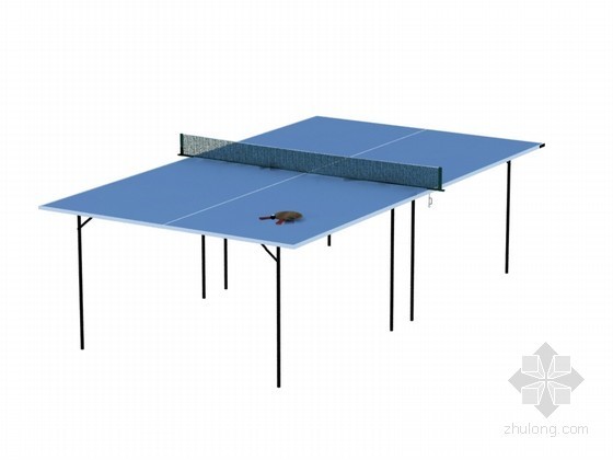 乒乓球台su模型资料下载-乒乓球台3D模型下载