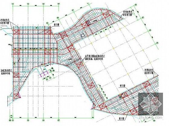 [贵州]框架结构商务中心工程高大支模施工方案（116页 多图 专家论证）-平面布置图
