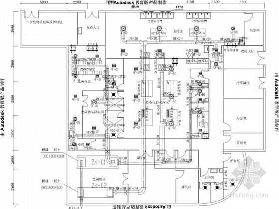医院供应室设计图资料下载-[江西]医院消毒供应室暖通装饰施工图