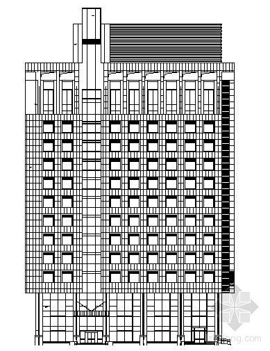 沈阳某十二层商务中心建筑结构电气电讯水暖消防施工图