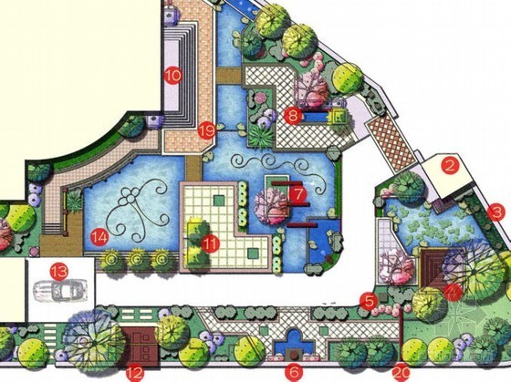 上海样板房设计方案文本资料下载-别墅样板房庭院景观设计方案
