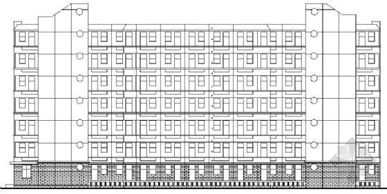 学生宿舍公寓建筑设计资料下载-某七层学生宿舍建筑方案图