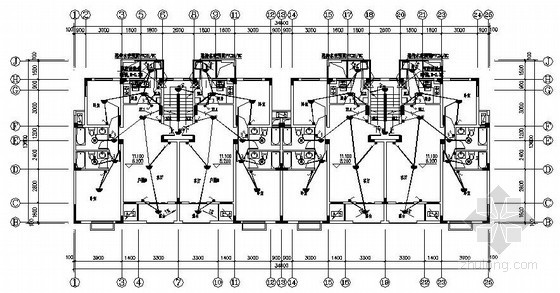 四层花园住宅设计资料下载-某花园小区六层住宅电气图纸