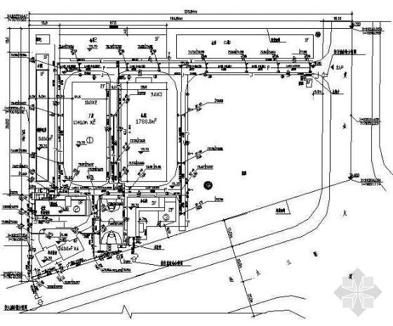 厂区消防室外管线资料下载-某厂区给排水管线设计总图