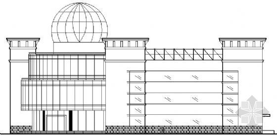 少年宫建筑方案设计分析资料下载-某四层青少年宫建筑方案图