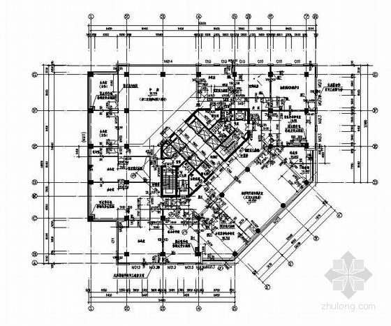 点式建筑户型平面图资料下载-五层平面图(F10建筑施工图)