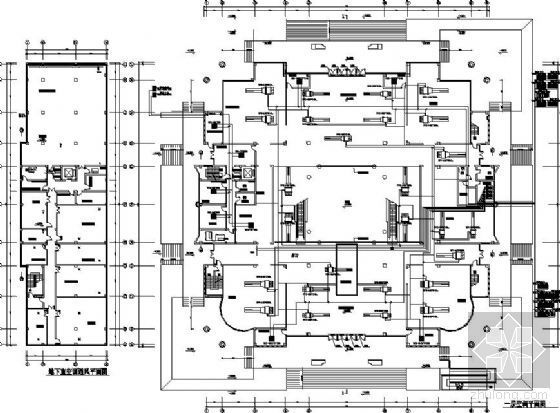 建筑博物馆平面cad资料下载-某博物馆空调平面图
