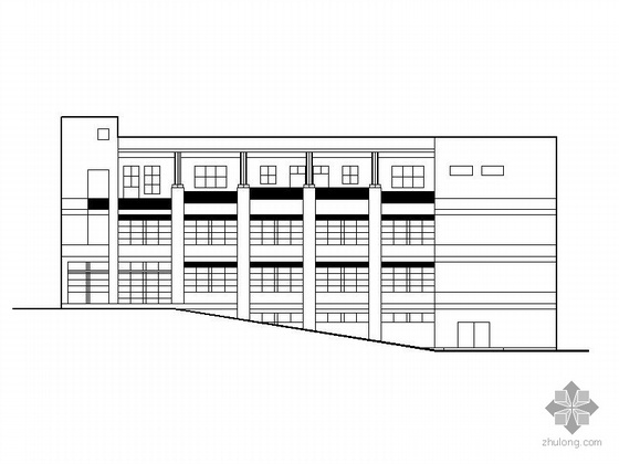 家属区效果图资料下载-某西南医院家属区三层食堂建筑扩初图
