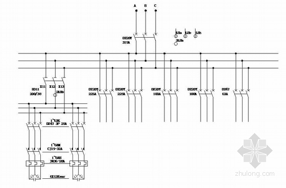 电容补偿柜接线原理图资料下载-进线柜带电容补偿原理图