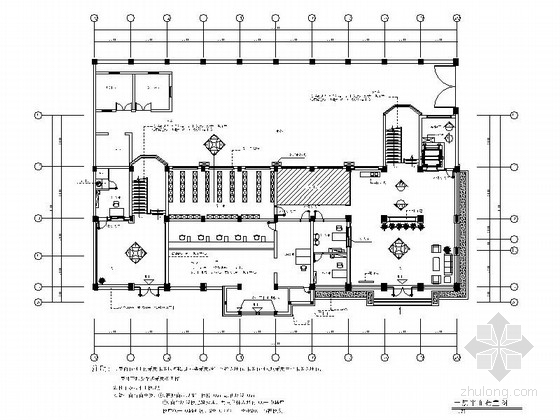 两层办公室设计CAD资料下载-[浙江]某集团行政办公楼一层办公室装修施工图（含效果）