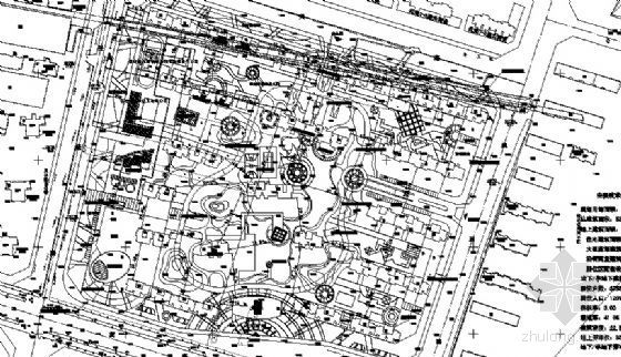 山地小区建筑CAD总图资料下载-某大型小区规划总图