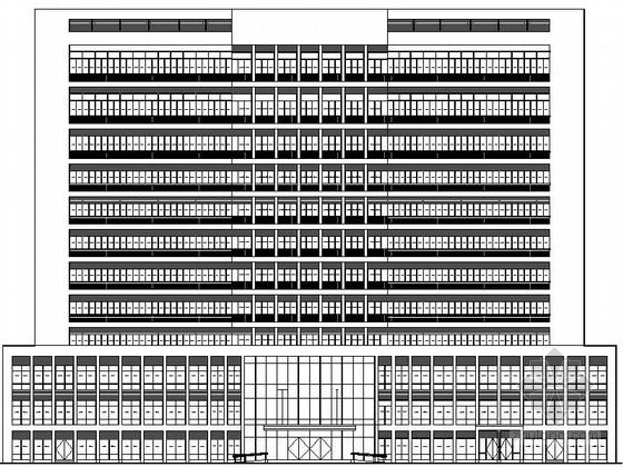 医院门诊及住院楼施工图资料下载-[四川]某十二层人民医院门诊住院部灾后重建建筑施工图