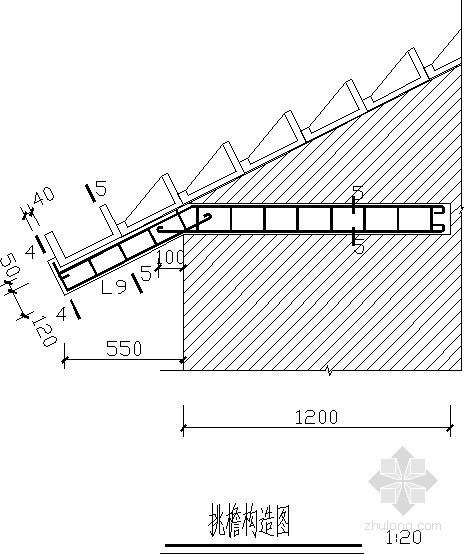 挂瓦条干挂屋面瓦资料下载-坡屋面L形挂瓦条节点详图