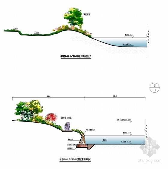 [杭州]生活品质之城景观规划设计方案-节点剖面图