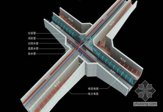 城市地下综合管廊培训资料1342页（设计施工管理 三维展示）-交叉段设置图