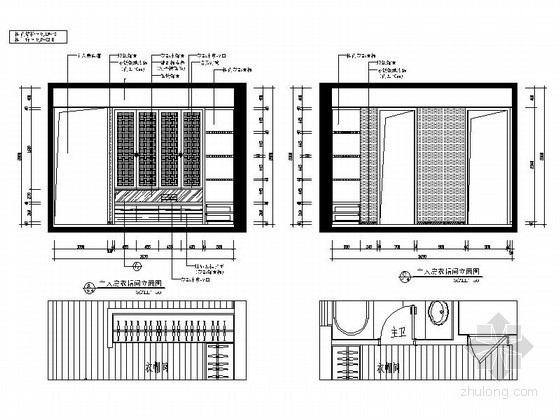 主人衣帽间详图- 