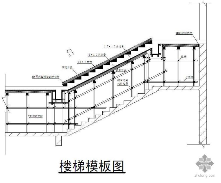 施工技术交底楼梯资料下载-楼梯模板施工技术交底（多层板 木模板）
