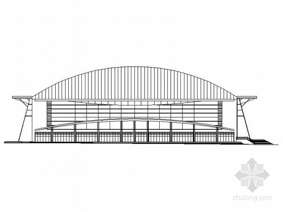 篮球馆钢屋架施工技术资料下载-某室内篮球馆建筑扩初图