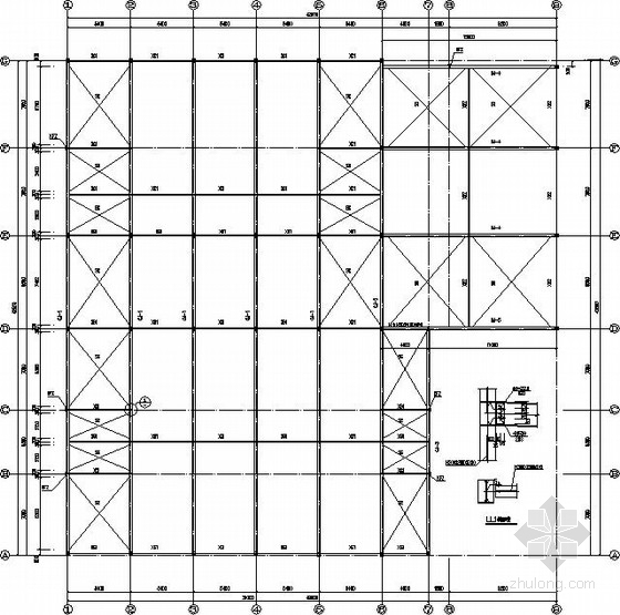 奥迪4s店钢结构资料下载-[四川]钢结构4S店展厅结构施工图