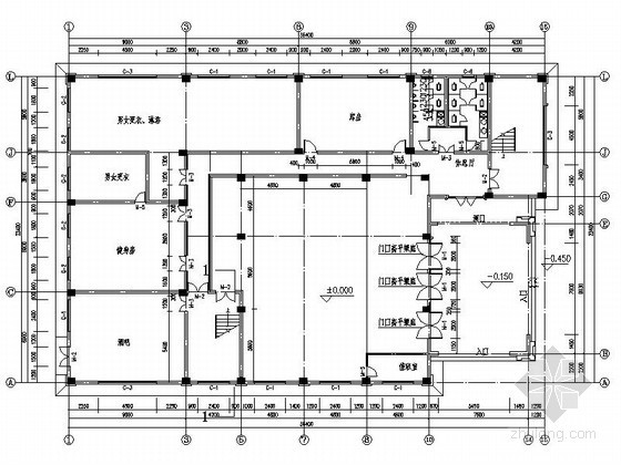 某小区三层简欧式会所建筑扩初图- 