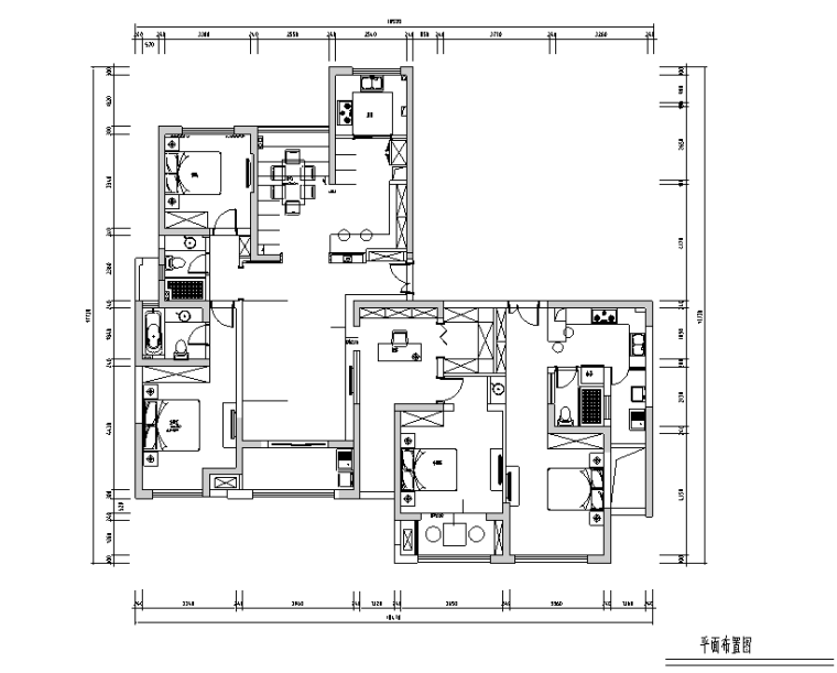装修140平效果图资料下载-[江苏]新中式意境-经典实景140平公寓三居室设计施工图(效果图)