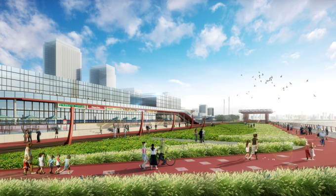 沙河文化生态绿廊景观方案资料下载-[上海]滨江综合型城市水岸工业文化生态游廊景观设计方案
