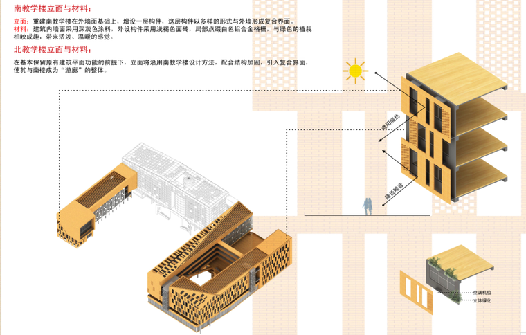 [深圳]多层现代风格S形建筑游廊式中学建筑设计方案文本-多层现代风格S形建筑游廊式中学建筑设计方案文本