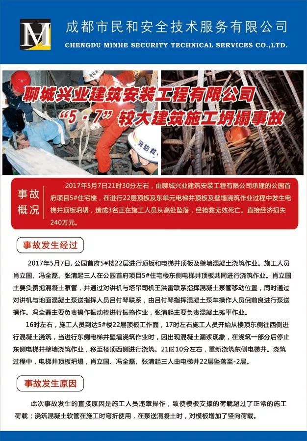 施工事故案例分享资料下载-建筑施工模板脚手架坍塌事故案例挂图