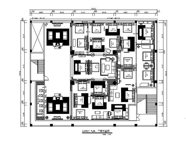 中式家具展厅施工图资料下载-[深圳]某皮床家具展厅方案设计施工图（含效果图）