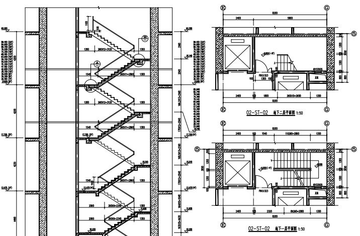 [独家]绿色建筑设计-长春智慧城市产业基地（一期）项目建筑施工图（PDF+CAD）-楼梯详图（1）