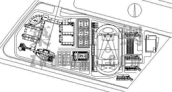 体育设计总平面资料下载-宁波某中学方案设计方案（总平面图部分）