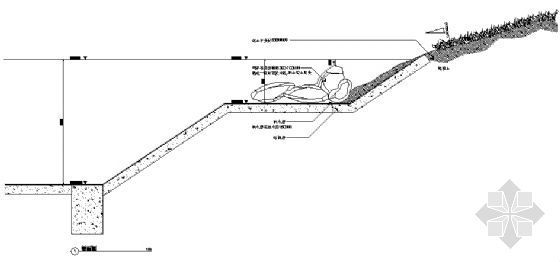 斜坡灌木种植大样资料下载-水池沿边(种植斜坡)大样图