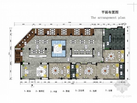 800平中餐厅设计资料下载-[广东]580平中餐厅室内装修设计概念方案
