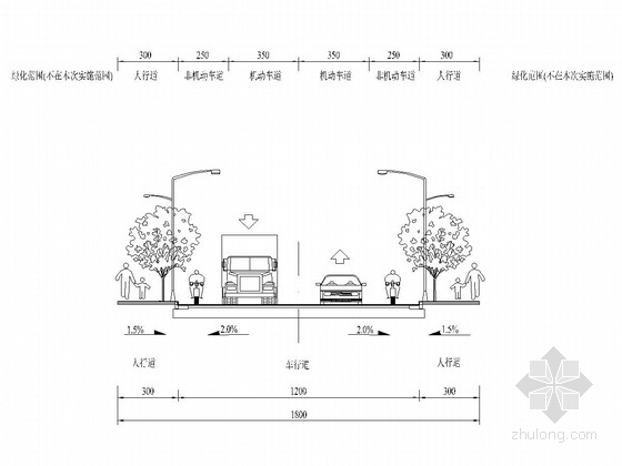 浙江市政道路设计图资料下载-[浙江]市政道路工程道路施工图设计16张