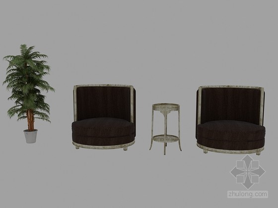 低调奢华别墅实景照片资料下载-低调奢华椅子3D模型下载