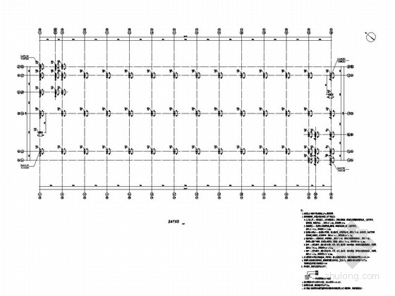 局部二层钢结构图纸资料下载-[湖北]两栋局部二层门式刚架钢结构工业厂房结构施工图