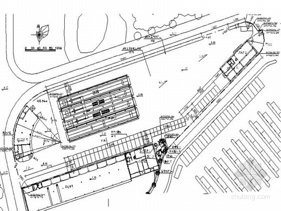 室外地面CAD资料下载-[浙江]汽车综合性能检测站室外景观施工图