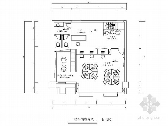 办公空间室内效果资料下载-[南京]某工贸办公空间装修图（含效果)
