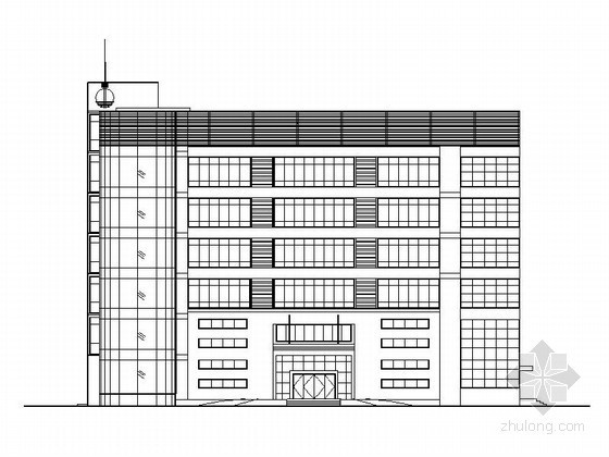 六层企业办公楼建筑资料下载-[东莞]某六层办公楼建筑施工图