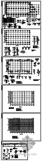 混凝土柱钢梁结构施工图资料下载-某C25混凝土柱钢梁结构设计图