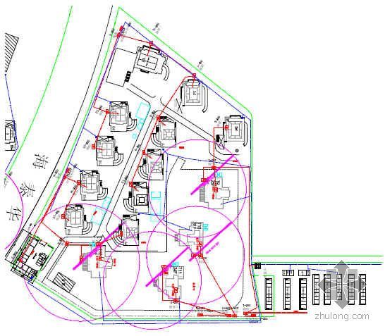 室内电系统图资料下载-天津某住宅区临电临水施工方案（系统图 平面图）