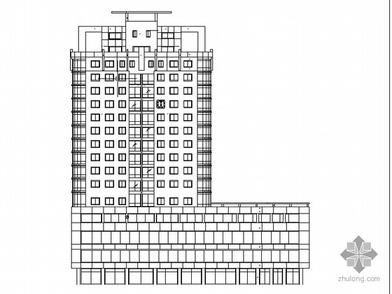 河北保定商业会所建筑套图资料下载-[重庆]某十五层商业高层大厦建筑施工套图