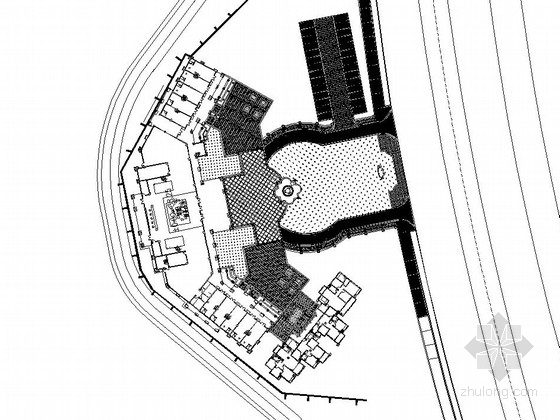 住宅小区会所cad资料下载-[淮南]住宅小区会所园林景观工程施工图