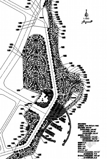 设计总平面图cad资料下载-度假村景观规划设计总平面图