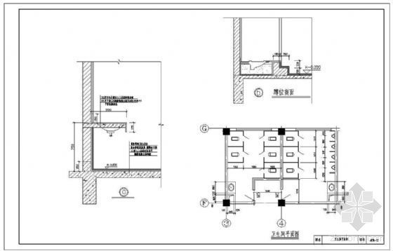 厕所cad蹲位资料下载-卫生间蹲位大样