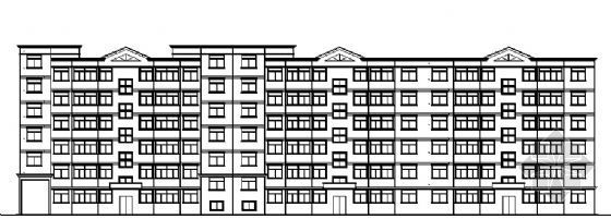 古塔建筑设计图纸资料下载-某六层住宅建筑设计图纸