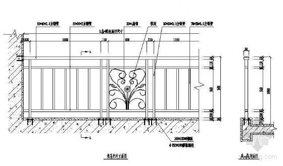 铁艺栏杆立面CAD资料下载-铁艺栏杆立面图11