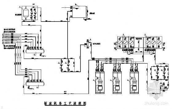 冷冻机房设计图资料下载-某酒店制冷机房流程设计图