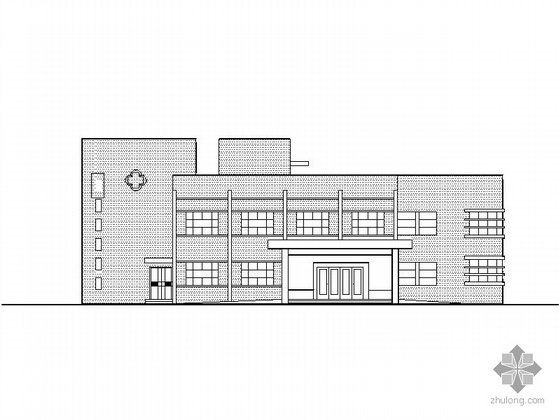 卫生院建筑设计方案资料下载-某二层卫生院建筑方案CAD图