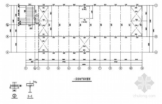 通用厂房设计资料下载-某厂房结构设计图